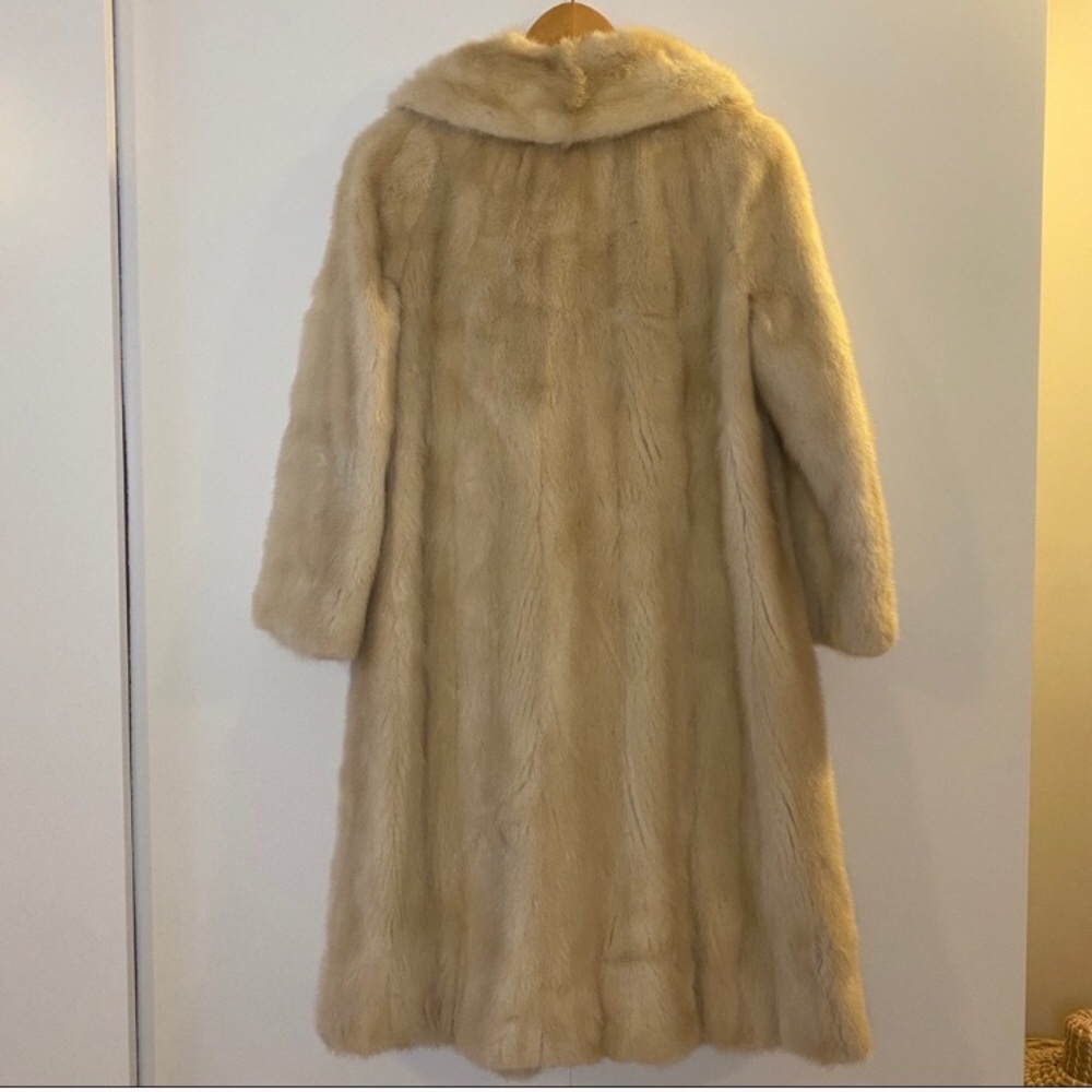 Vintage Genuine Mink Fur Long Coat XS - Picture 5 of 7